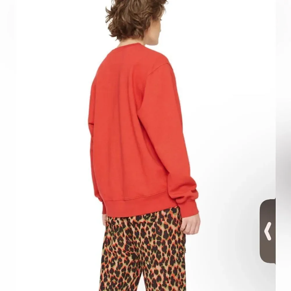 FREE PEOPLE x SANDRINE‎ ROSE Red Blood New Crew Sweats The outsider sz Large NEW